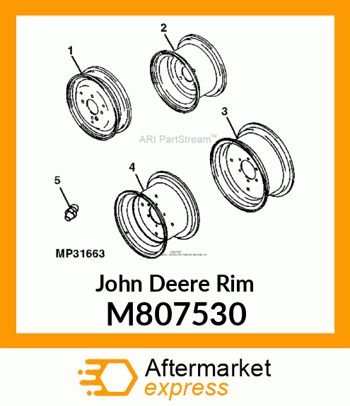 WHEEL, 12 X 7 JA M807530