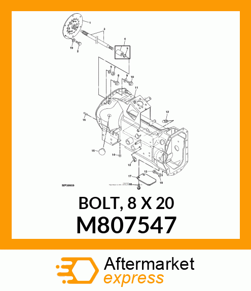 BOLT, 8 X 20 M807547