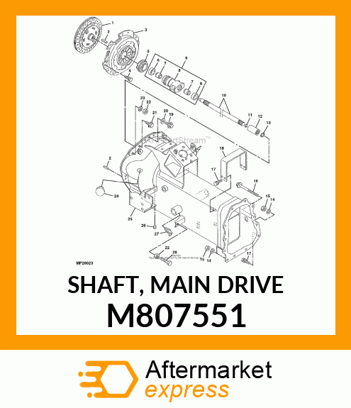 SHAFT, MAIN DRIVE M807551