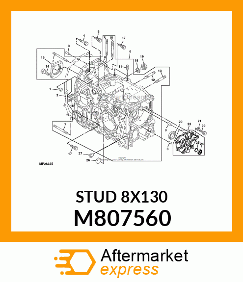 STUD 8X130 M807560