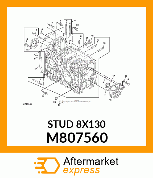 STUD 8X130 M807560