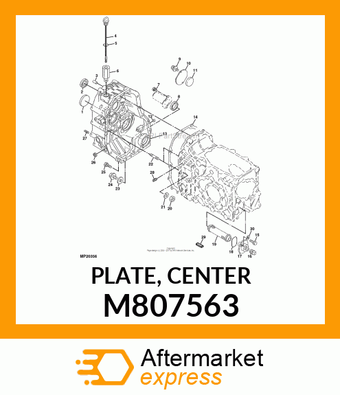 PLATE, CENTER M807563