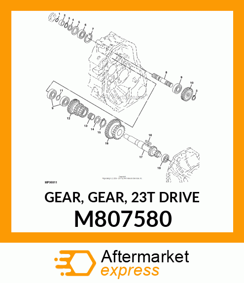 GEAR, GEAR, 23T DRIVE M807580