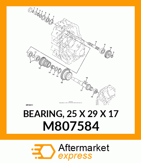 BEARING, 25 X 29 X 17 M807584