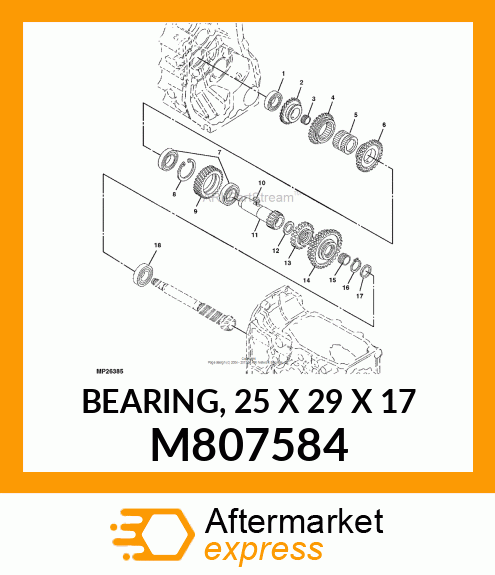 BEARING, 25 X 29 X 17 M807584