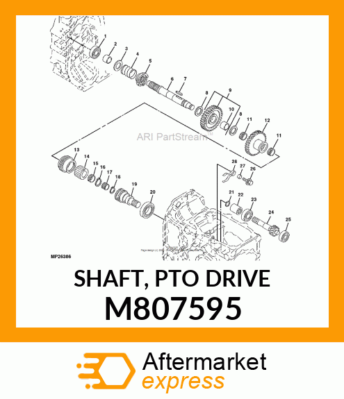 SHAFT, PTO DRIVE M807595