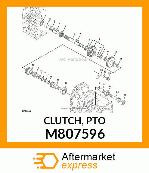 CLUTCH, PTO M807596