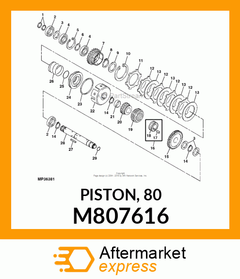 PISTON, 80 M807616