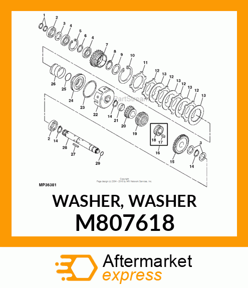 WASHER, WASHER M807618