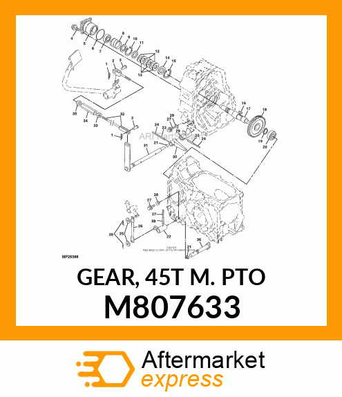 GEAR, 45T M. PTO M807633