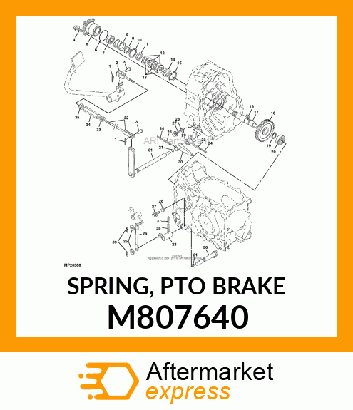 SPRING, PTO BRAKE M807640