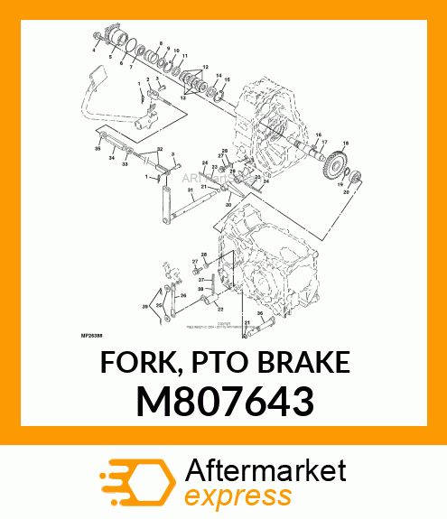 FORK, PTO BRAKE M807643