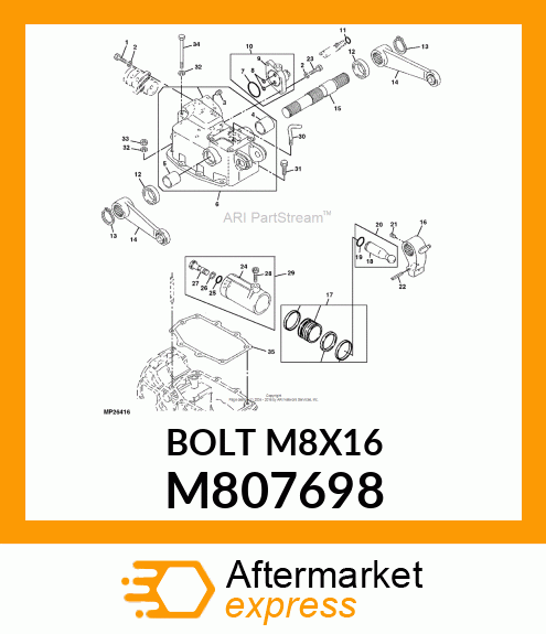 BOLT M8X16 M807698