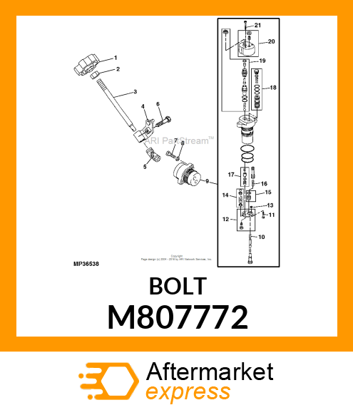 BOLT, M6 X 18 M807772