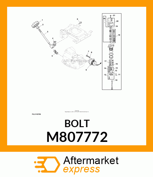 BOLT, M6 X 18 M807772