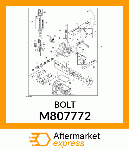 BOLT, M6 X 18 M807772