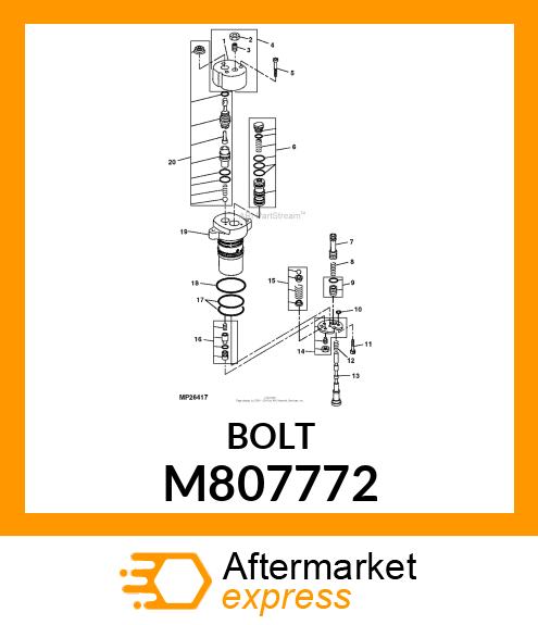 BOLT, M6 X 18 M807772