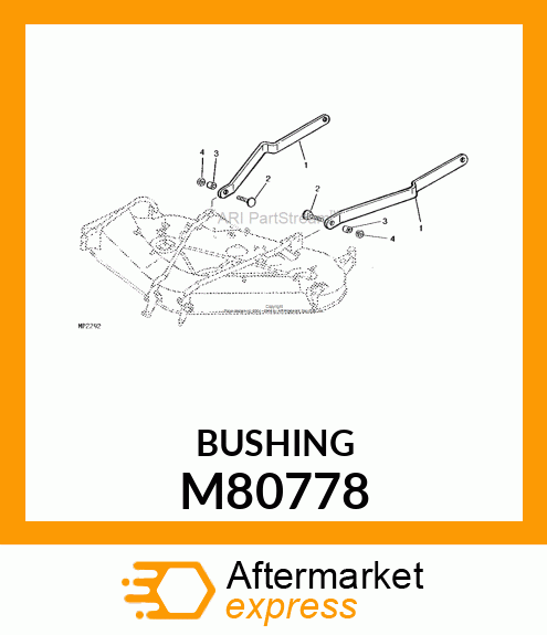 BUSHING, REAR DRAFT ARM M80778