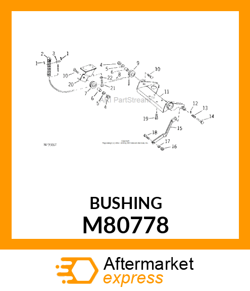 BUSHING, REAR DRAFT ARM M80778