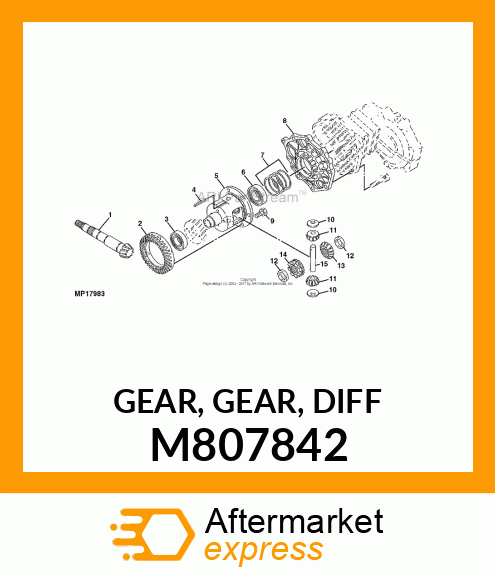 GEAR, GEAR, DIFF M807842