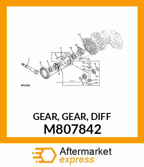 GEAR, GEAR, DIFF M807842