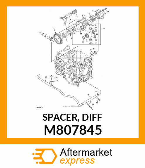 SPACER, DIFF M807845