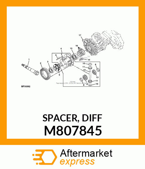 SPACER, DIFF M807845