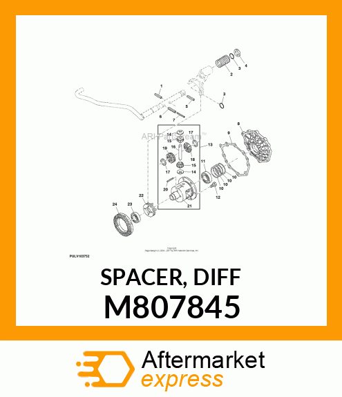 SPACER, DIFF M807845