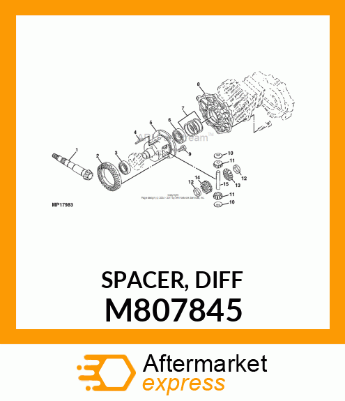 SPACER, DIFF M807845