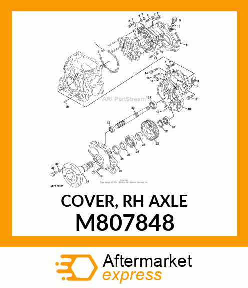 COVER, RH AXLE M807848