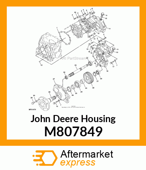 HOUSING, LH REAR AXLE M807849