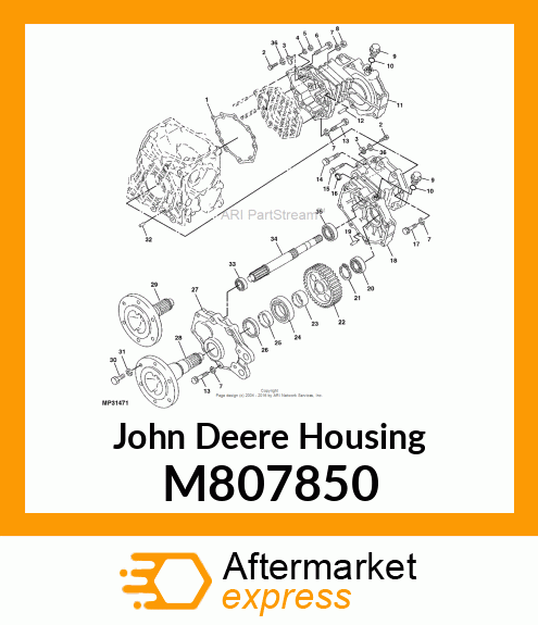 HOUSING, RH REAR AXLE M807850