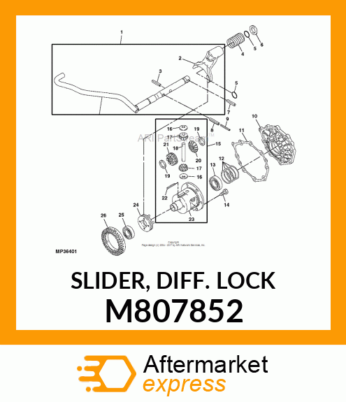 SLIDER, DIFF. LOCK M807852