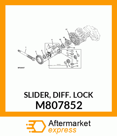 SLIDER, DIFF. LOCK M807852