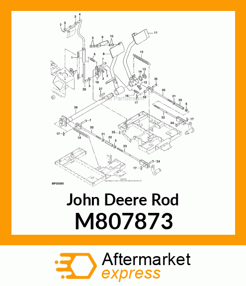 ROD, PARK BRAKE M807873