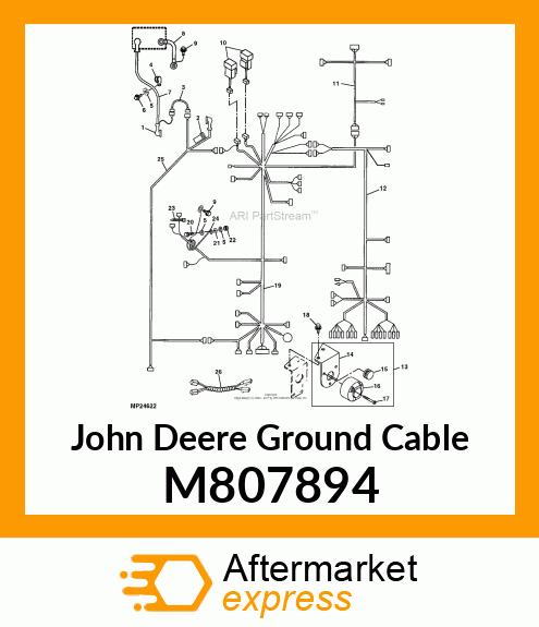 CABLE, BATTERY PLUS M807894