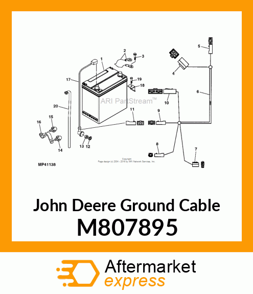 CABLE, NEGATIVE BATTERY M807895