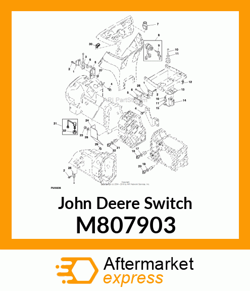 SWITCH, PARK BRAKE M807903