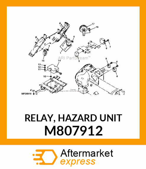 RELAY, HAZARD UNIT M807912