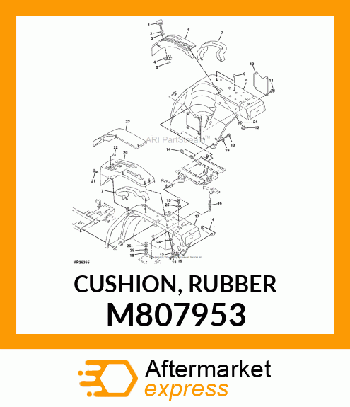 CUSHION, RUBBER M807953