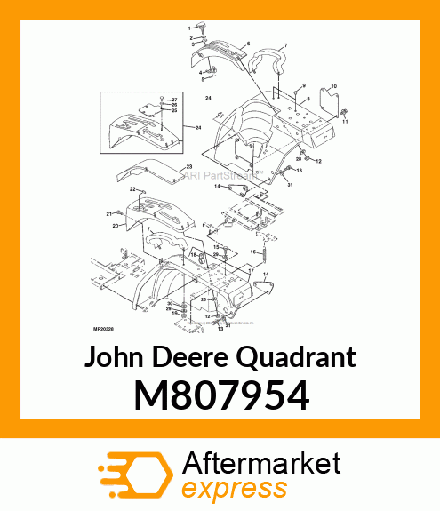 QUADRANT, LIFT ARM M807954