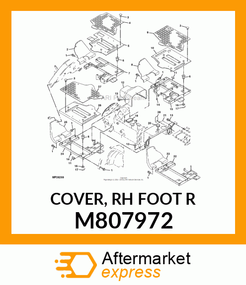 COVER, RH FOOT R M807972