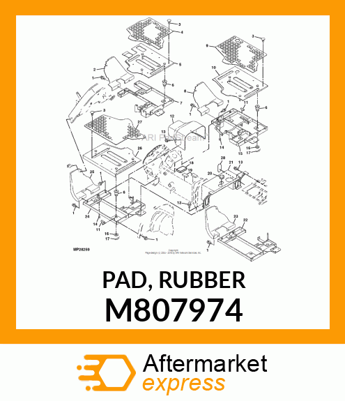 PAD, RUBBER M807974