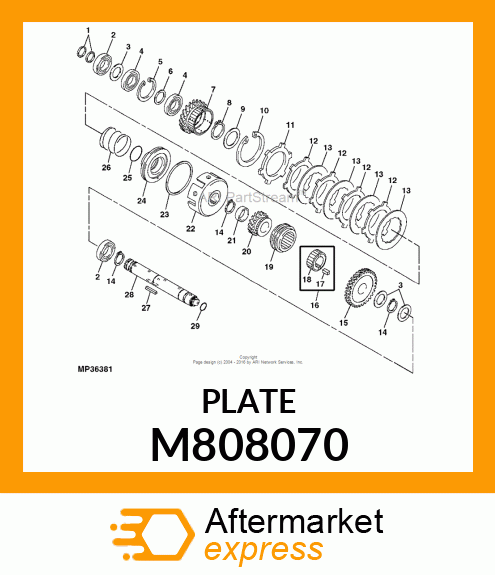 PLATE, PLATE, FRICTION 80 M808070