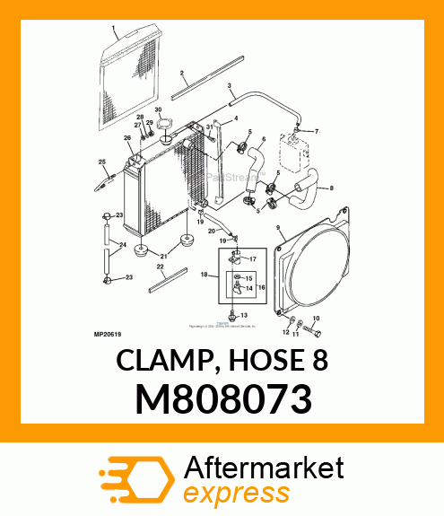 CLAMP, HOSE 8 M808073