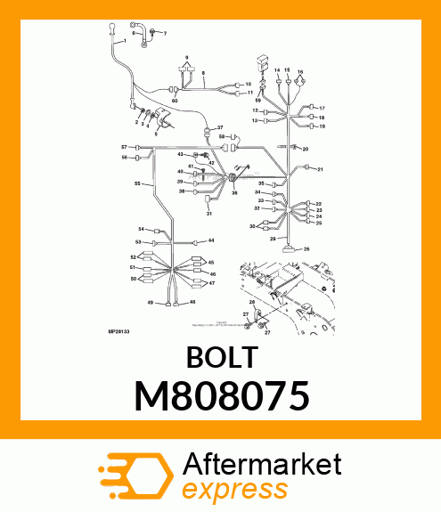 BOLT, W/WASHER 10 X 16 M808075