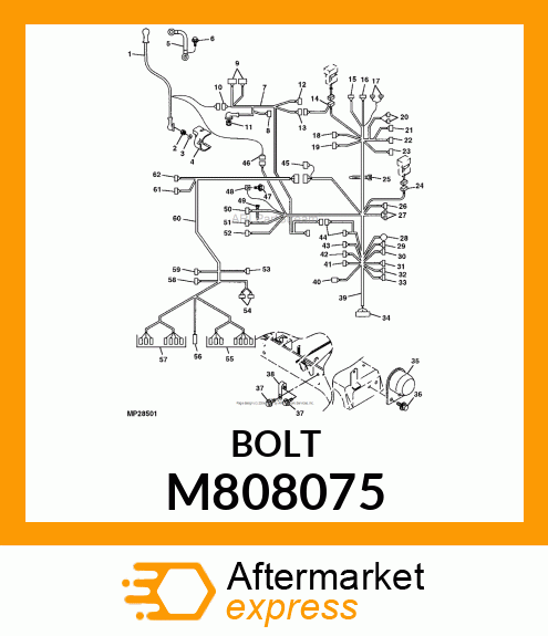 BOLT, W/WASHER 10 X 16 M808075