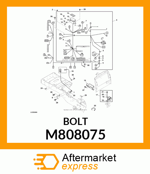 BOLT, W/WASHER 10 X 16 M808075