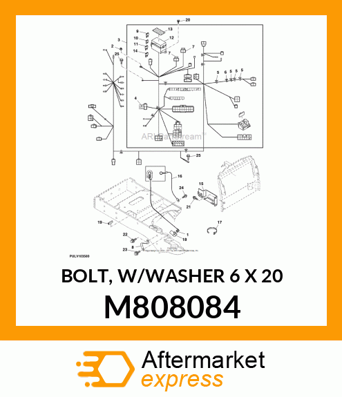 BOLT, W/WASHER 6 X 20 M808084