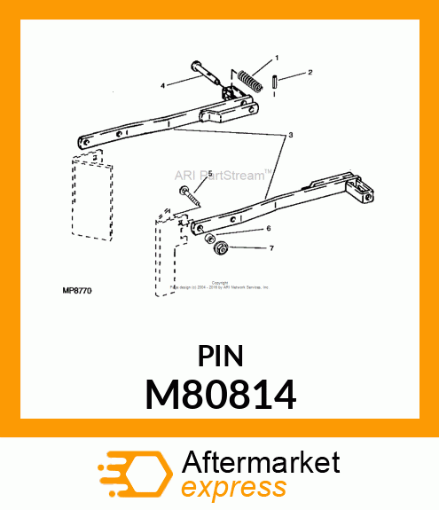 PIN FASTENER, PIN, COUPLER M80814